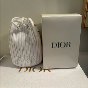 Dior Pleated White Bag